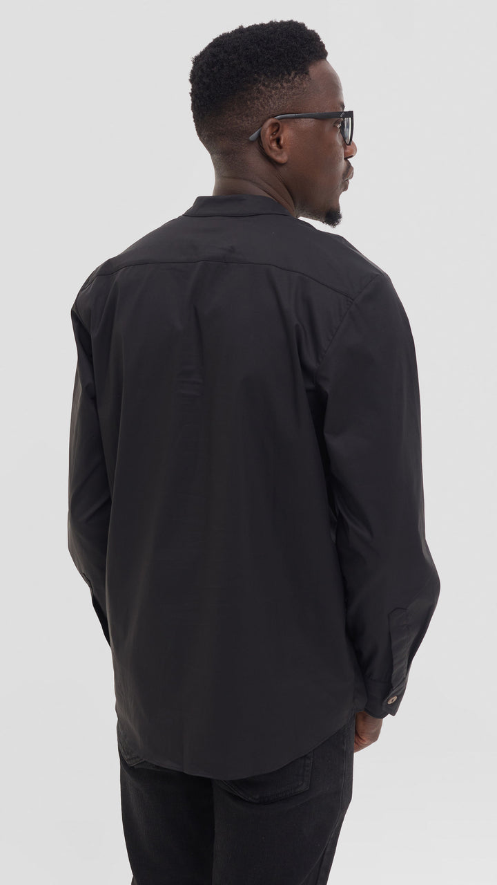 Safari Men's Short Sleeve Shirt - Black / Chari Print