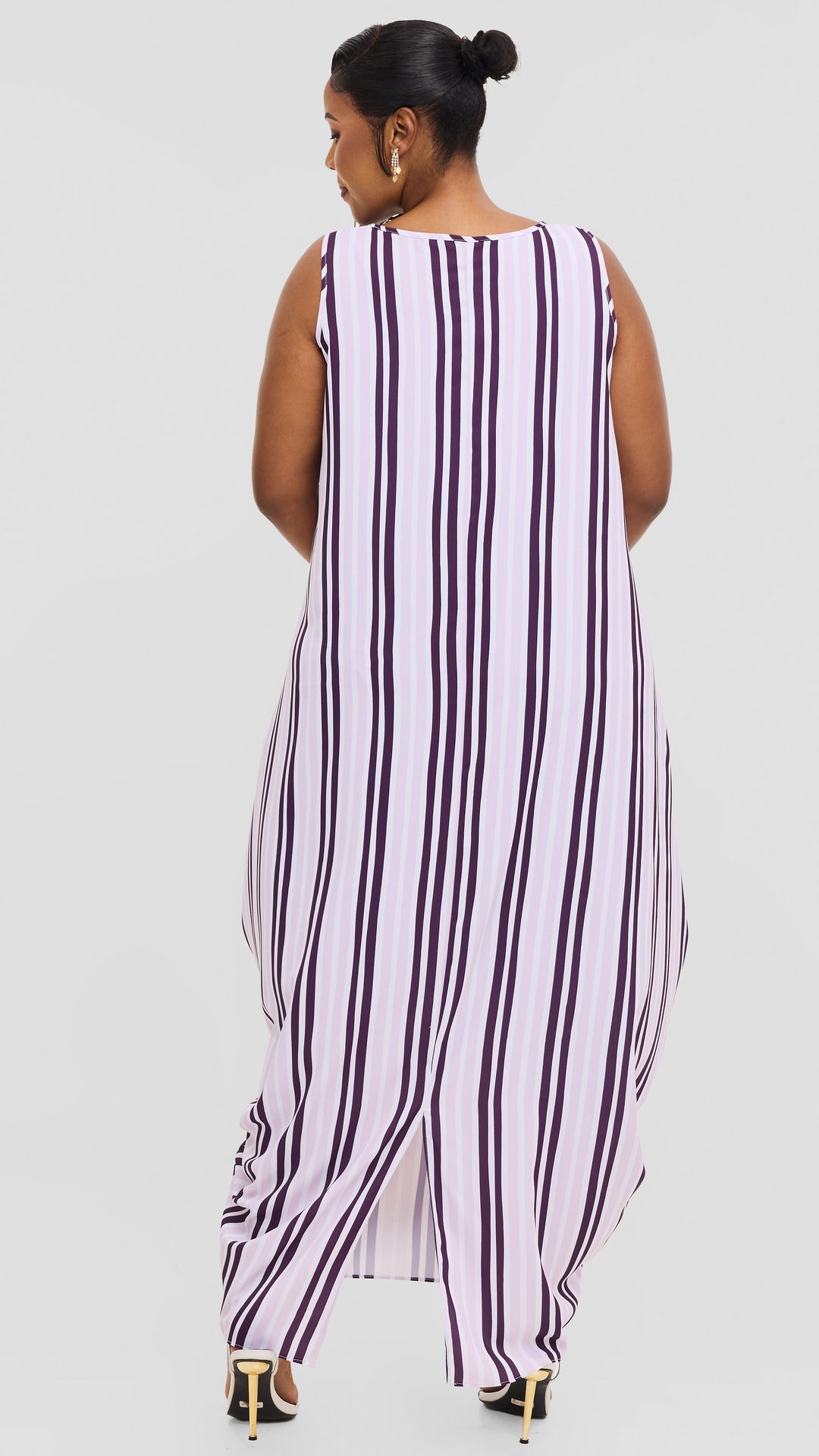 Vivo Seli Maxi Dress in Crepe - Mulberry / Lilac Yani Print