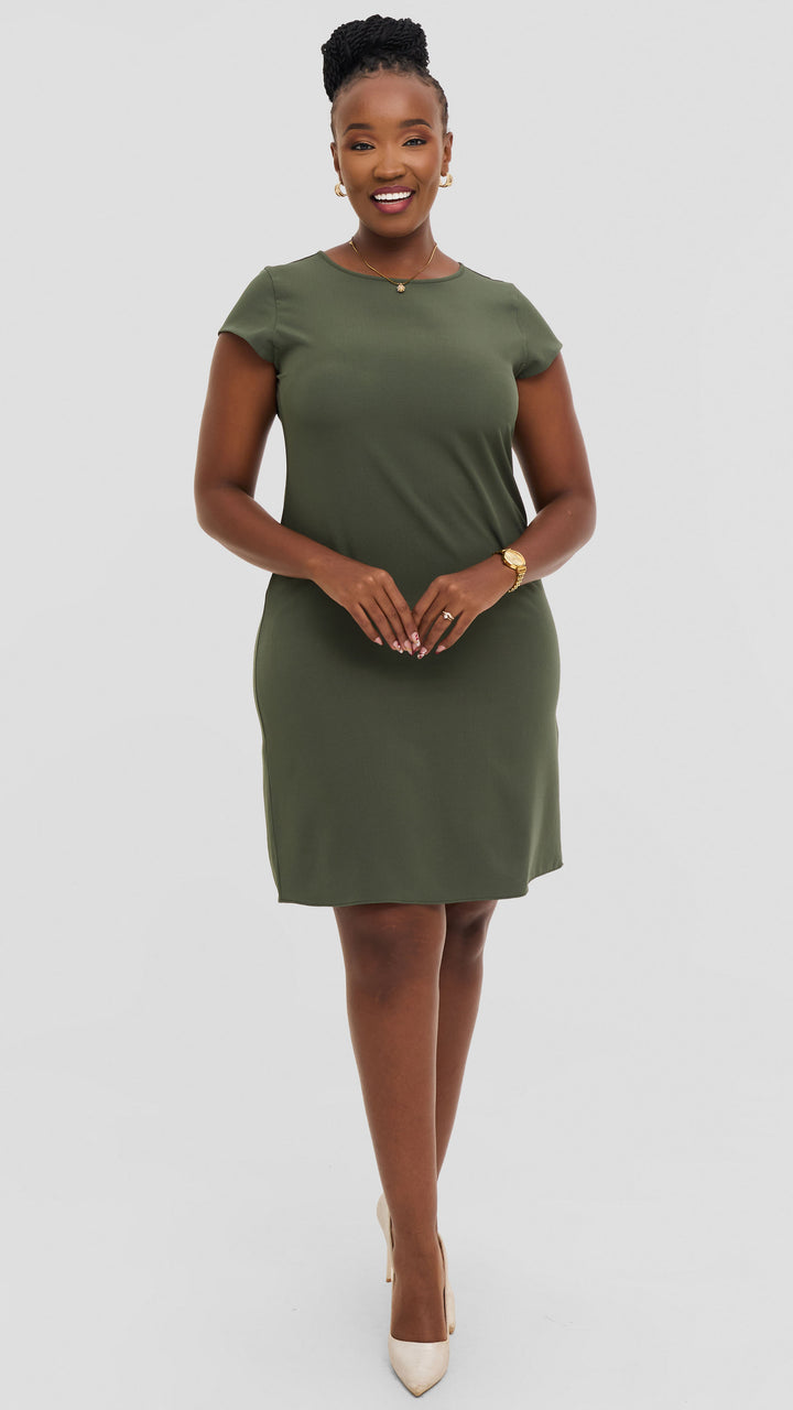 Vivo Laika Cap Sleeve Shift Dress - Dark Hunters