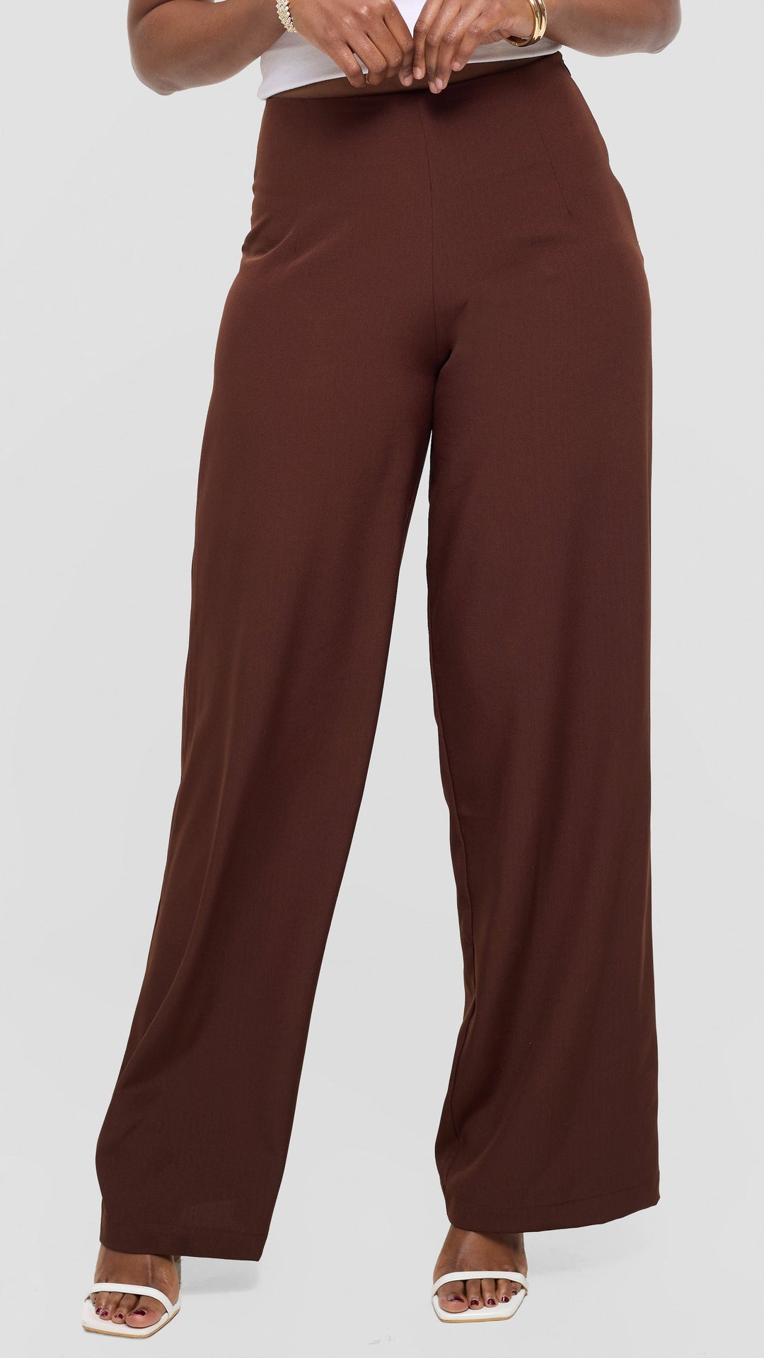 Vivo Kani Wide Leg Pants - Chocolate Brown