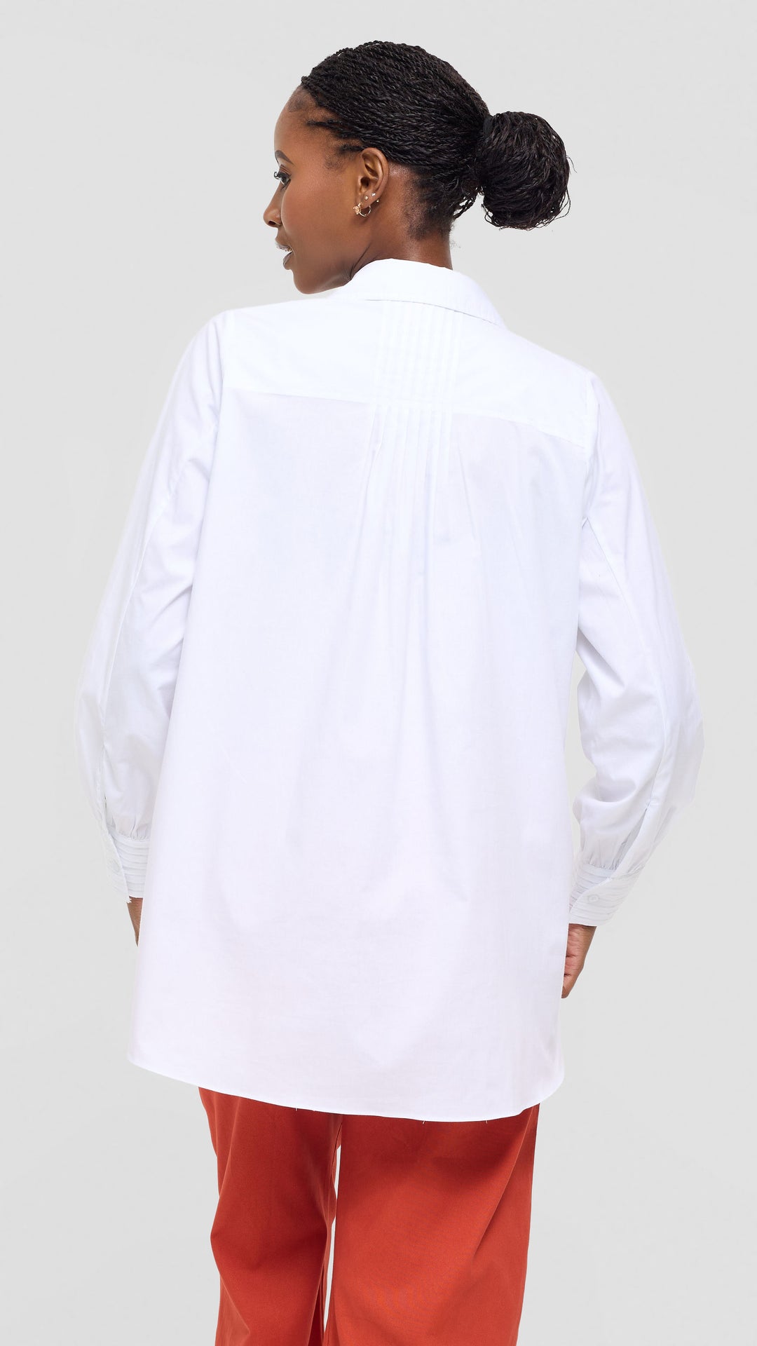 Safari by Vivo Pintuck Shirt in Cotton - White