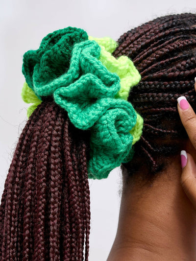 Twist & Turn Scrunchie - Green - Shopzetu