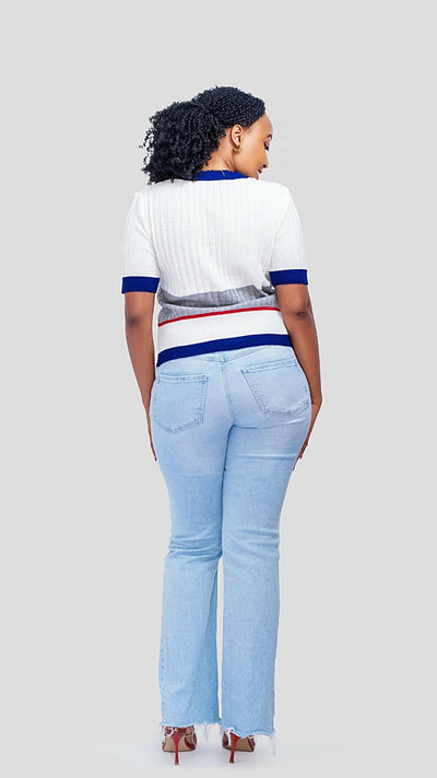 The Fashion Frenzy Sweater Top - White - Shopzetu