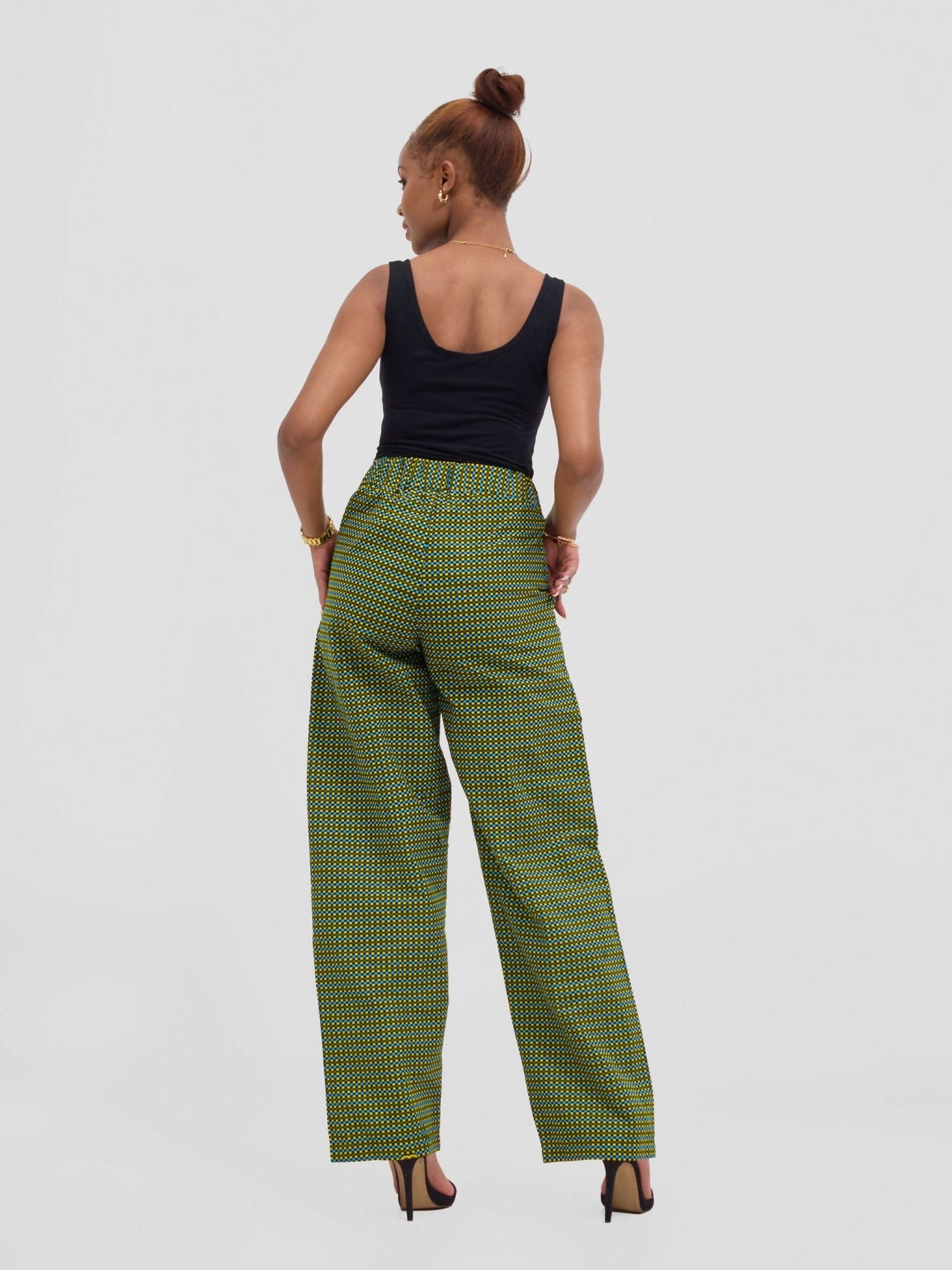 Gravio Fashions Nala Ankara pant - Green - Shopzetu