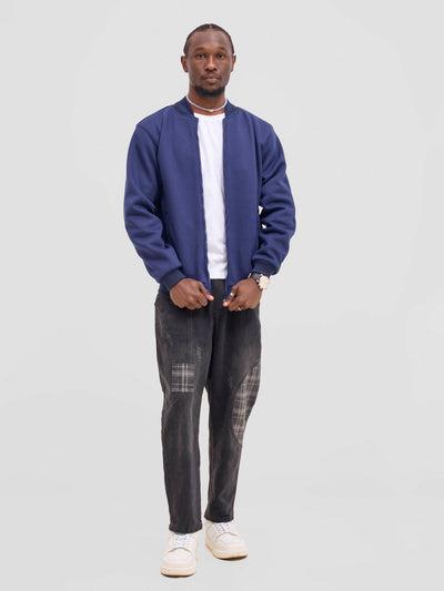Timyt Urban Wear Unisex College Jacket - Navy Blue - Shopzetu