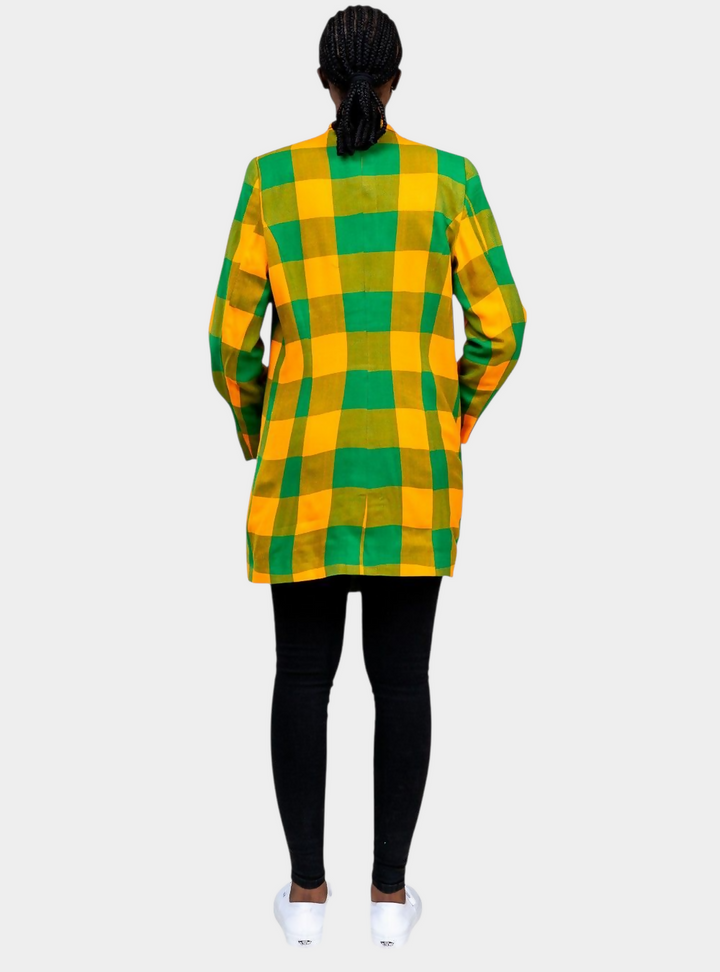 Rafiki Threads Trench Coat - Yellow / Green