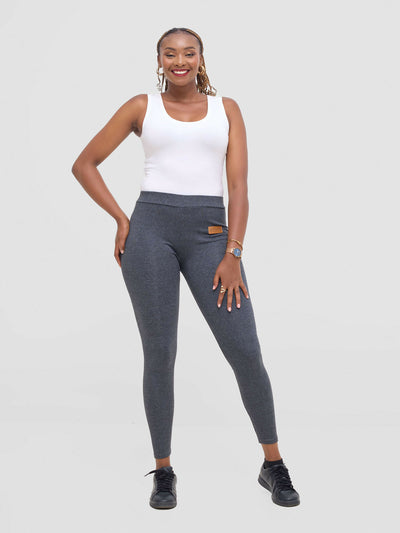 Stylish Sisters Ronde Heavy Comfy Tights Leggings - Dark Grey - Shopzetu