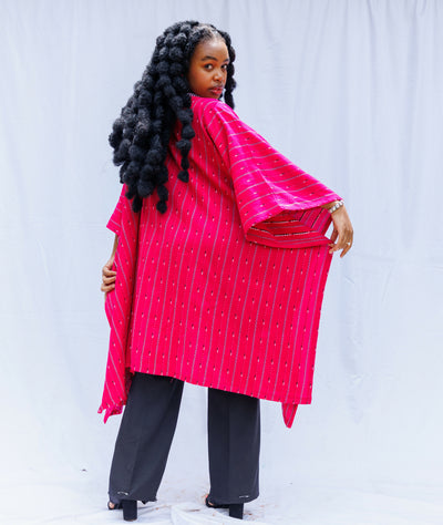 Liquid Lemn Jasiri With Pocket Kimono - Pink