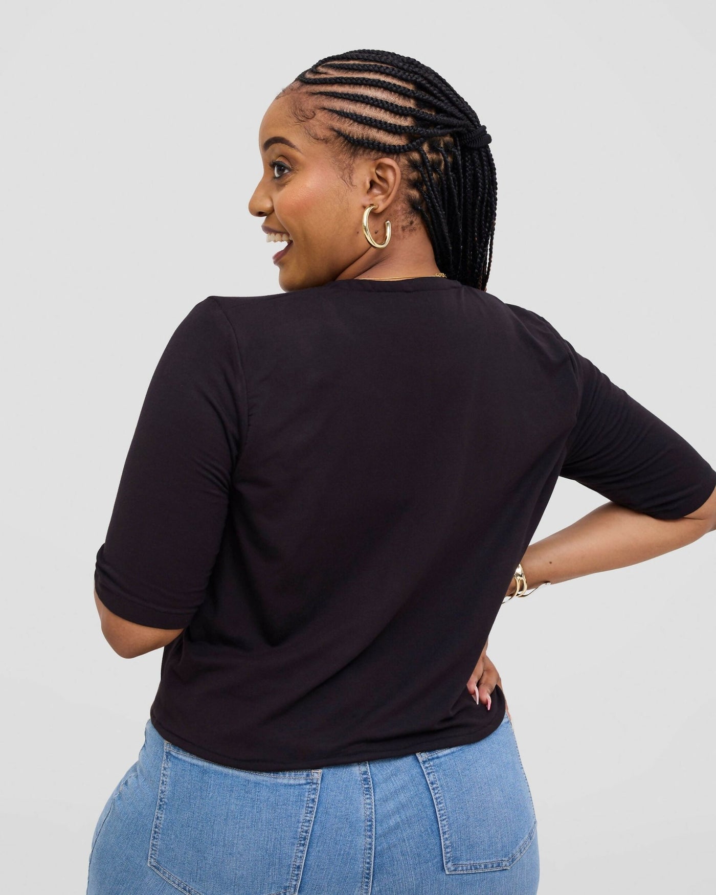 Gravio Fashions Nyausi Top - Black - Shopzetu