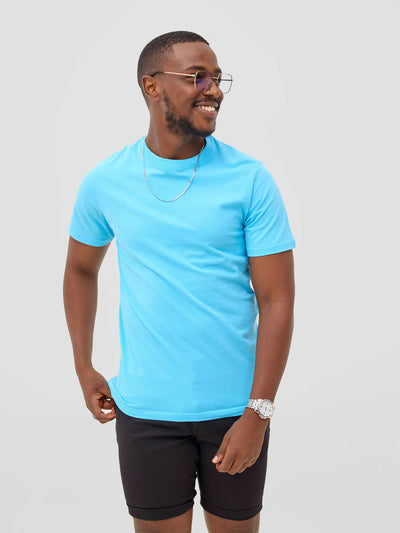 Zuria Fashions Unisex Roundneck T-shirt - Blue - Shopzetu