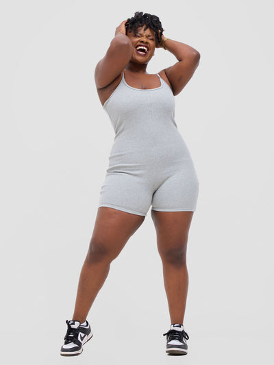 Zoya Banda Strappy Playsuit - Grey