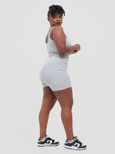 Zoya Banda Strappy Playsuit - Grey