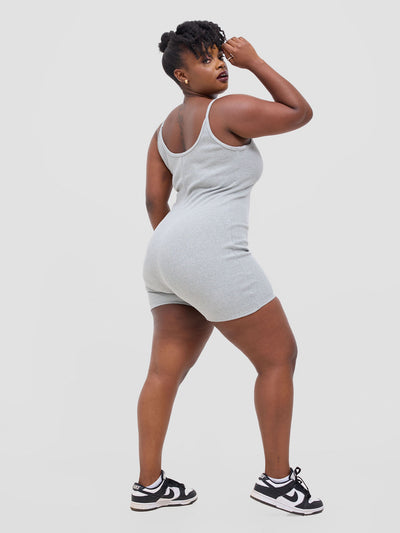 Zoya Banda Strappy Playsuit - Grey