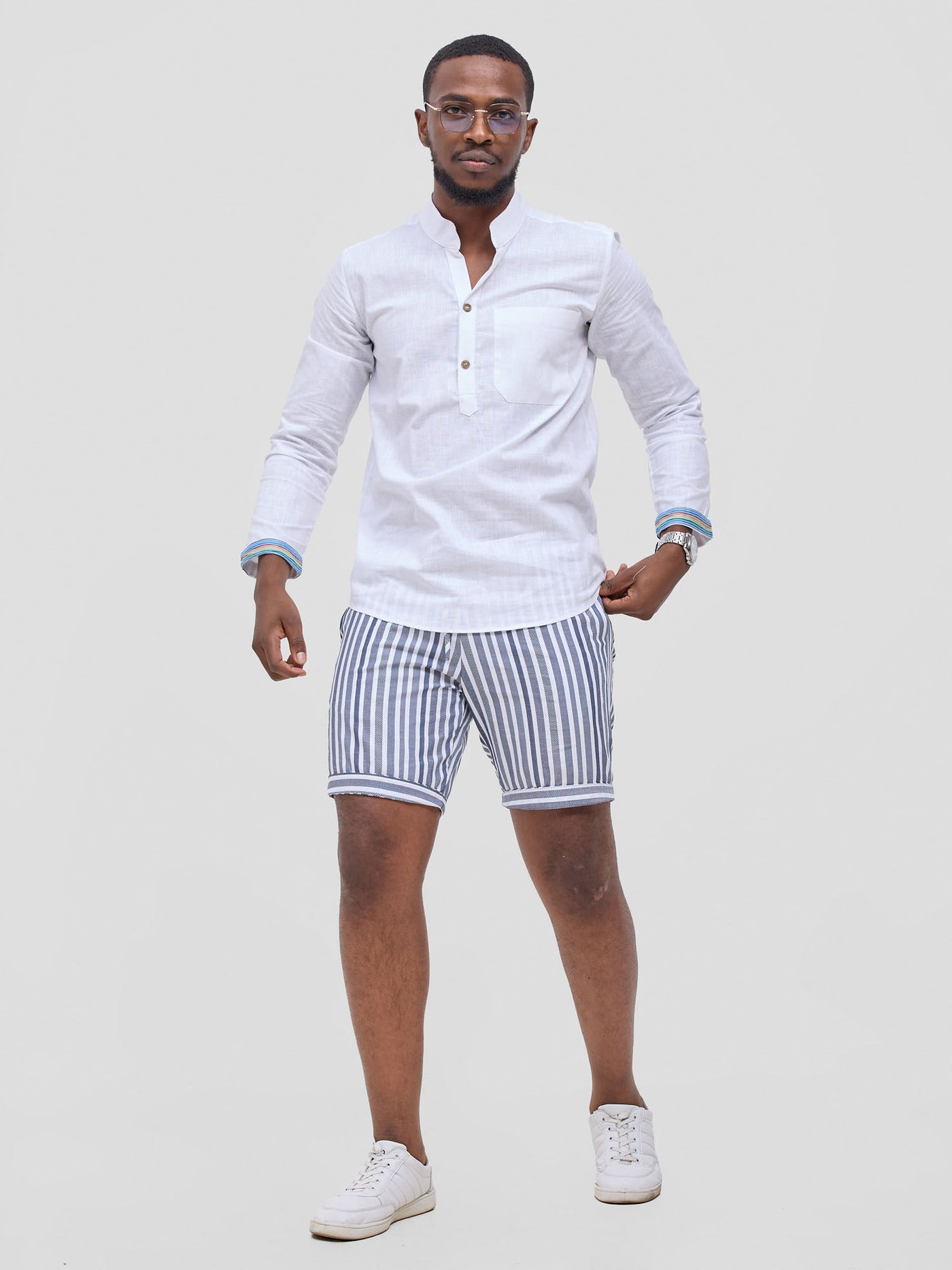Safari by Vivo Mansi Mens Shorts - Black Stripes