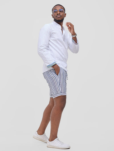 Safari by Vivo Mansi Mens Shorts - Black Stripes