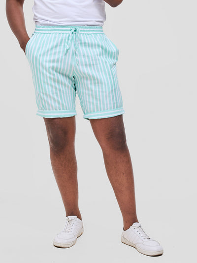 Safari by Vivo Mansi Mens Shorts - Green Stripes