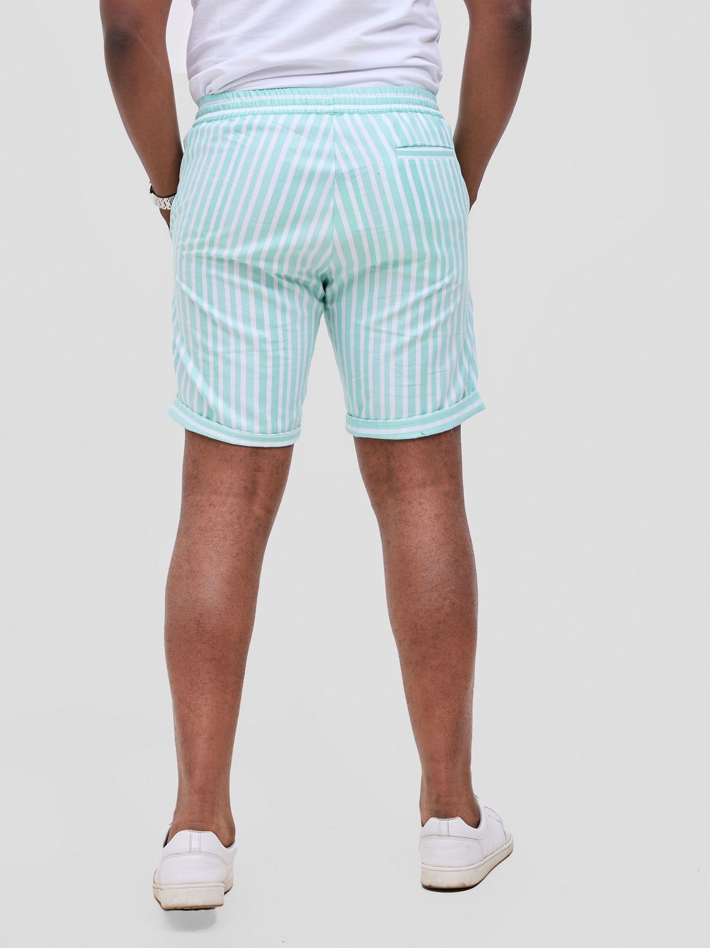 Safari by Vivo Mansi Mens Shorts - Green Stripes