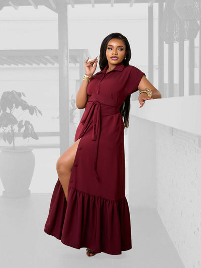 Plainchic Nisha Dress - Burgundy