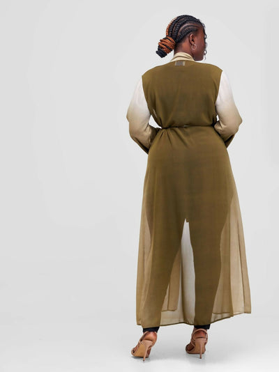 Lizola Kaydence Kimono - Green / Cream - Shopzetu