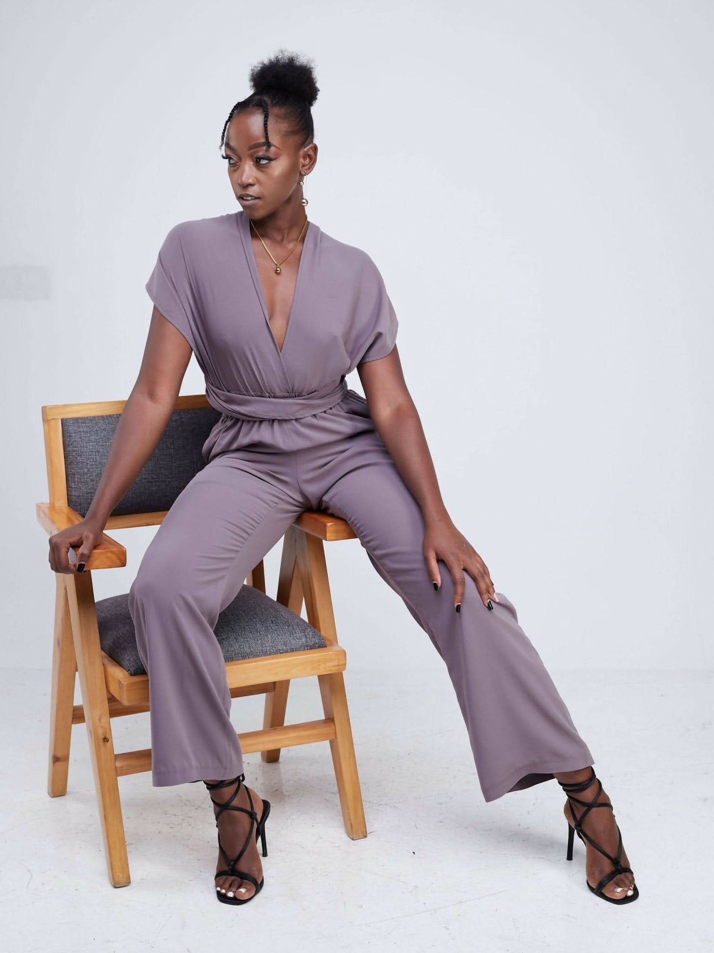 Purple Thread Ibiza Infinity Jumpsuit - Latte - Shopzetu