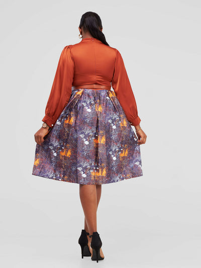 Stylish Sisters Dress - Brown - Shopzetu