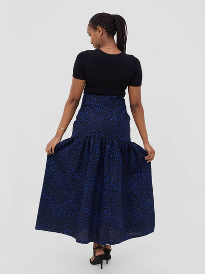 Gravio Fashions Imani Skirt - Navy Blue - Shopzetu