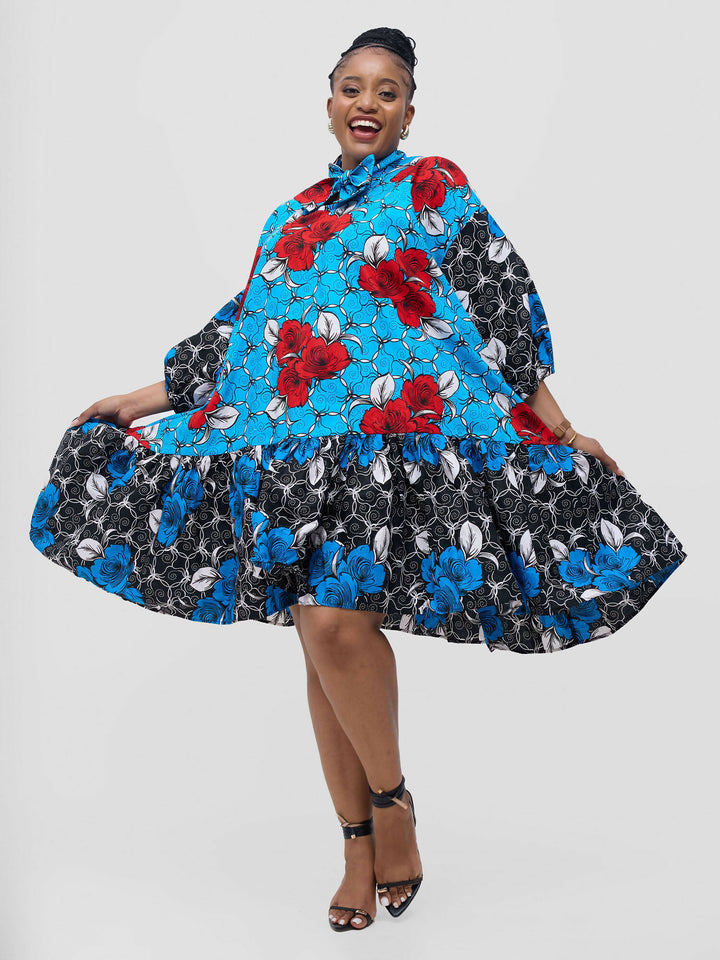 Simbaress Zuri Dress - Blue - Shopzetu