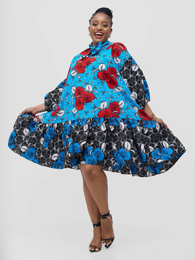 Simbaress Zuri Dress - Blue - Shopzetu