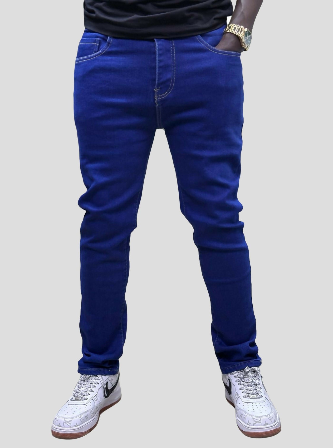 Stylish Brothers Non Fade Slim Fit Men Jean - Blue - Shopzetu