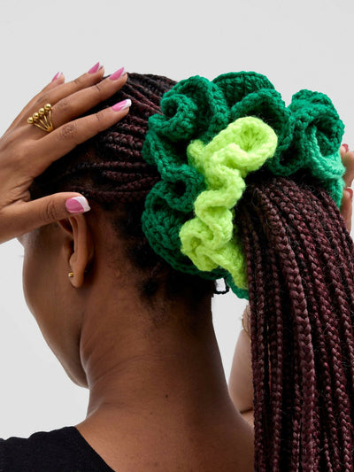 Twist & Turn Scrunchie - Green - Shopzetu