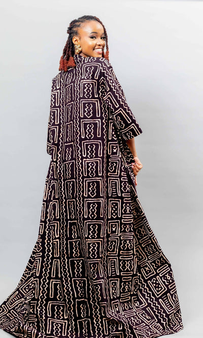 Afriwia Mvule African Print Kimono - Ankara - Shopzetu