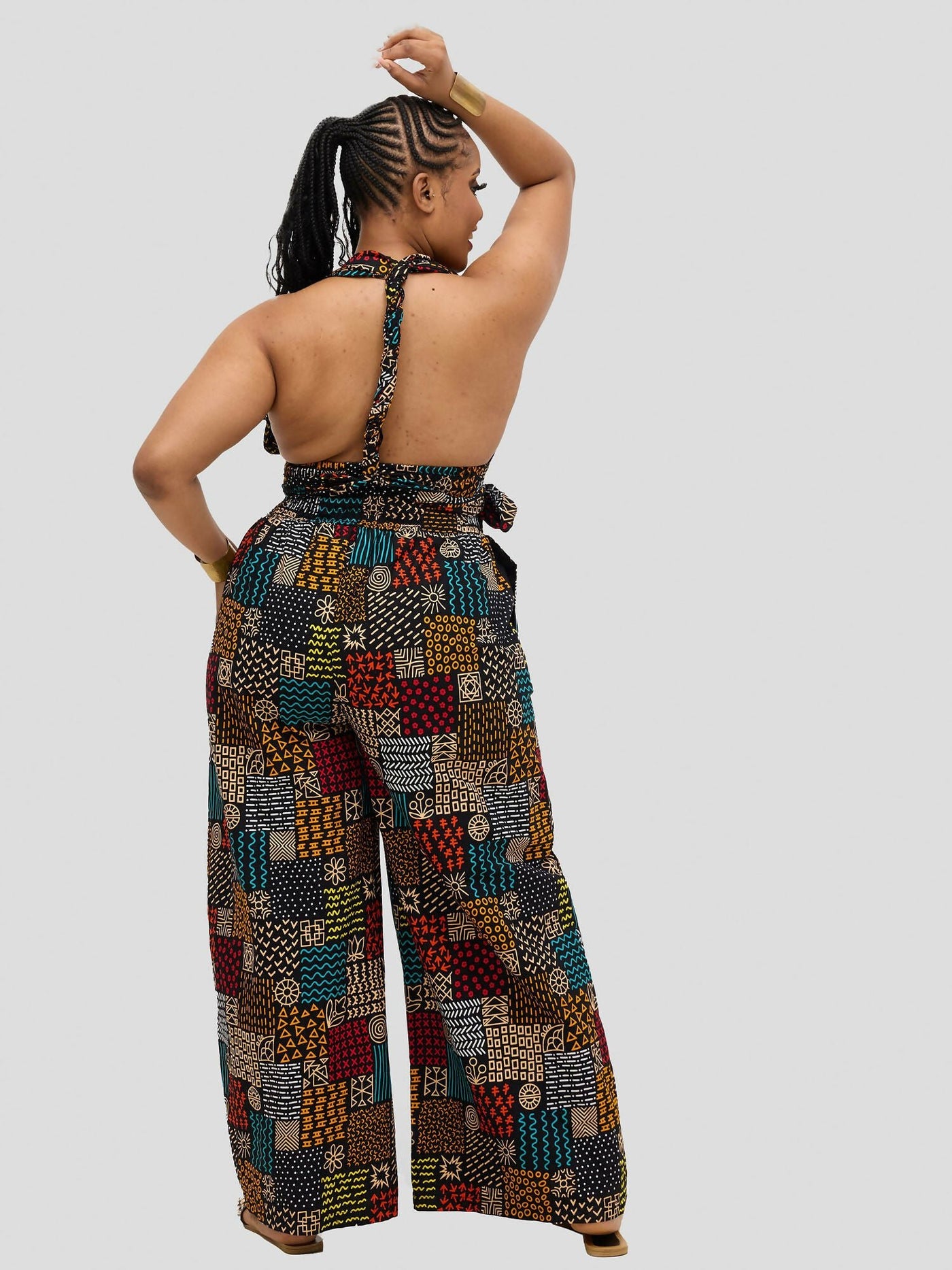 Waridi Africa Fanaka Jumpsuit - Multicolored African Print - Shopzetu