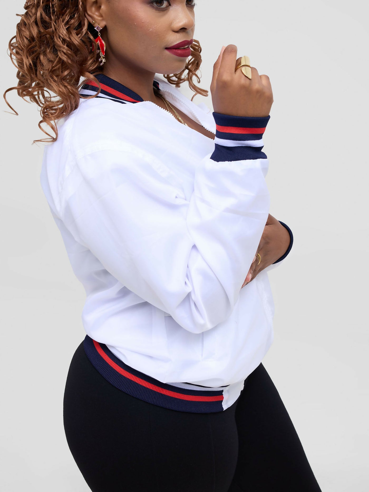 Timyt Urban Wear Nova Bomber Jacket - White - Shopzetu