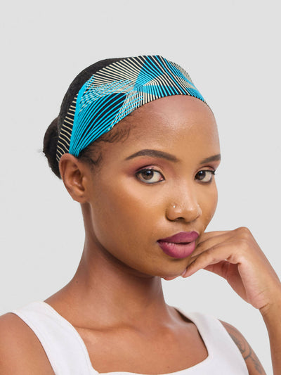 Proverbs 1 Classic Headband Rooted Bloom - Blue Print - Shopzetu
