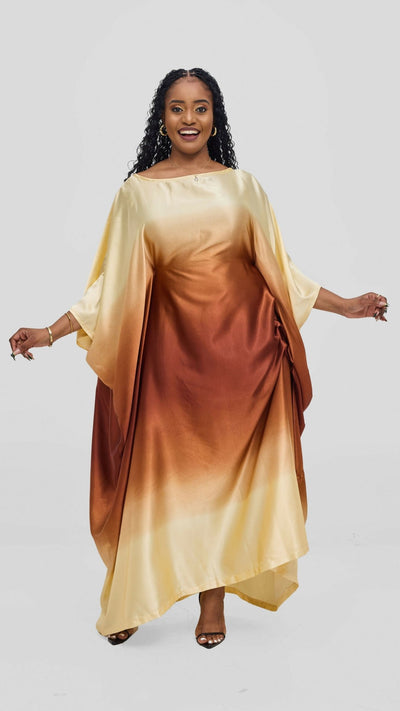 Jolly Fancy Wear Dola Dress - Brown - Shopzetu
