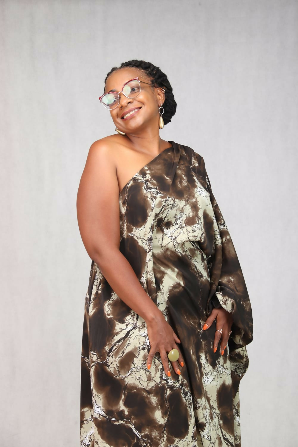 Thick & Fab Fatima Dress - Green Print