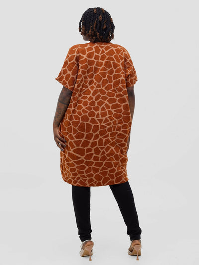 Anel’s Knitwear Sahara Poncho - Rust - Shopzetu