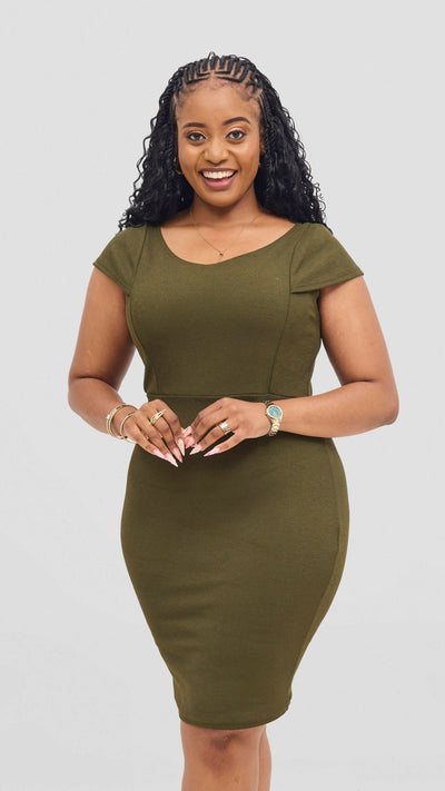 Lizola Imara Bodycon Dress - Green - Shopzetu