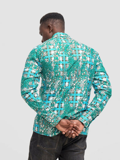 Mendilines Warm African Shirt - Green / White - Shopzetu