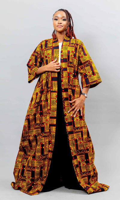 Afriwia Pendo African Print Kimono - Ankara Print - Shopzetu