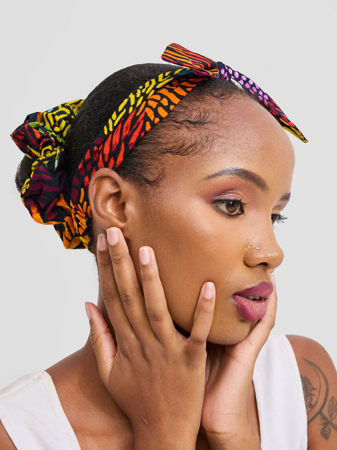 Proverbs 1 Bow Embellished Ascent Headband - Multicolored - Shopzetu