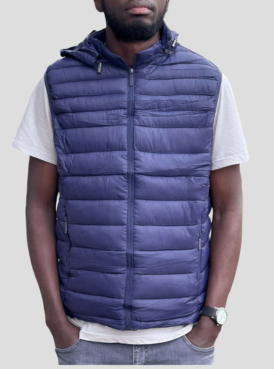 Stylish Brothers Light Puff Half Jacket - Blue - Shopzetu