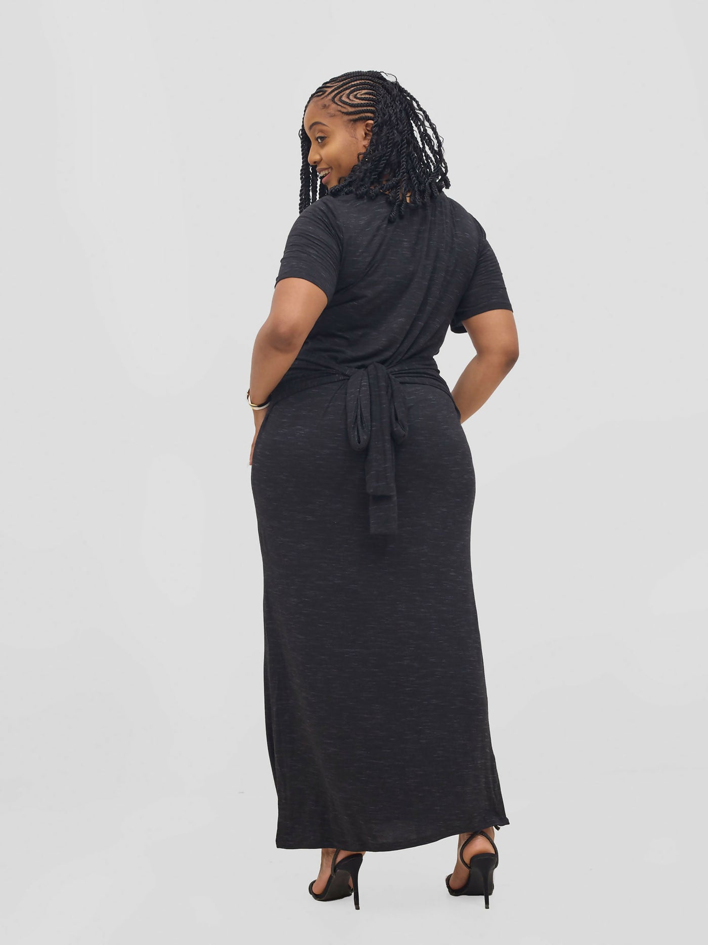 Gravio Fashions Raven Dress - Navy Blue - Shopzetu