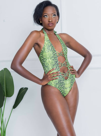 Shells Attic Swimwear Suit - Green - Shopzetu