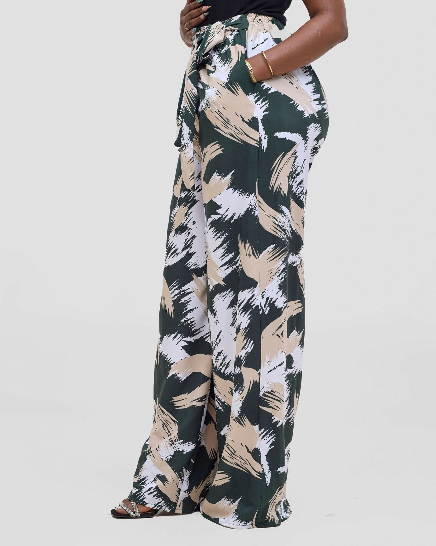 Poised Palazzo Pant - Green - Shopzetu