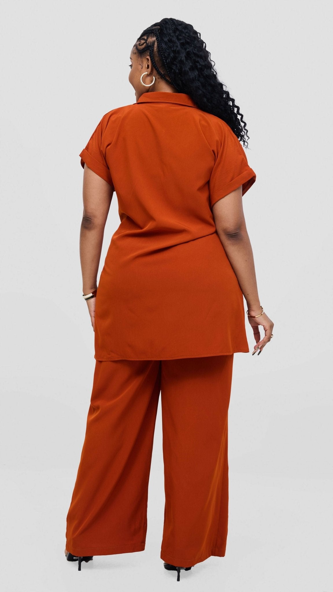 Elan CocoAfrike Panelope Two Piece Set - Rust - Shopzetu