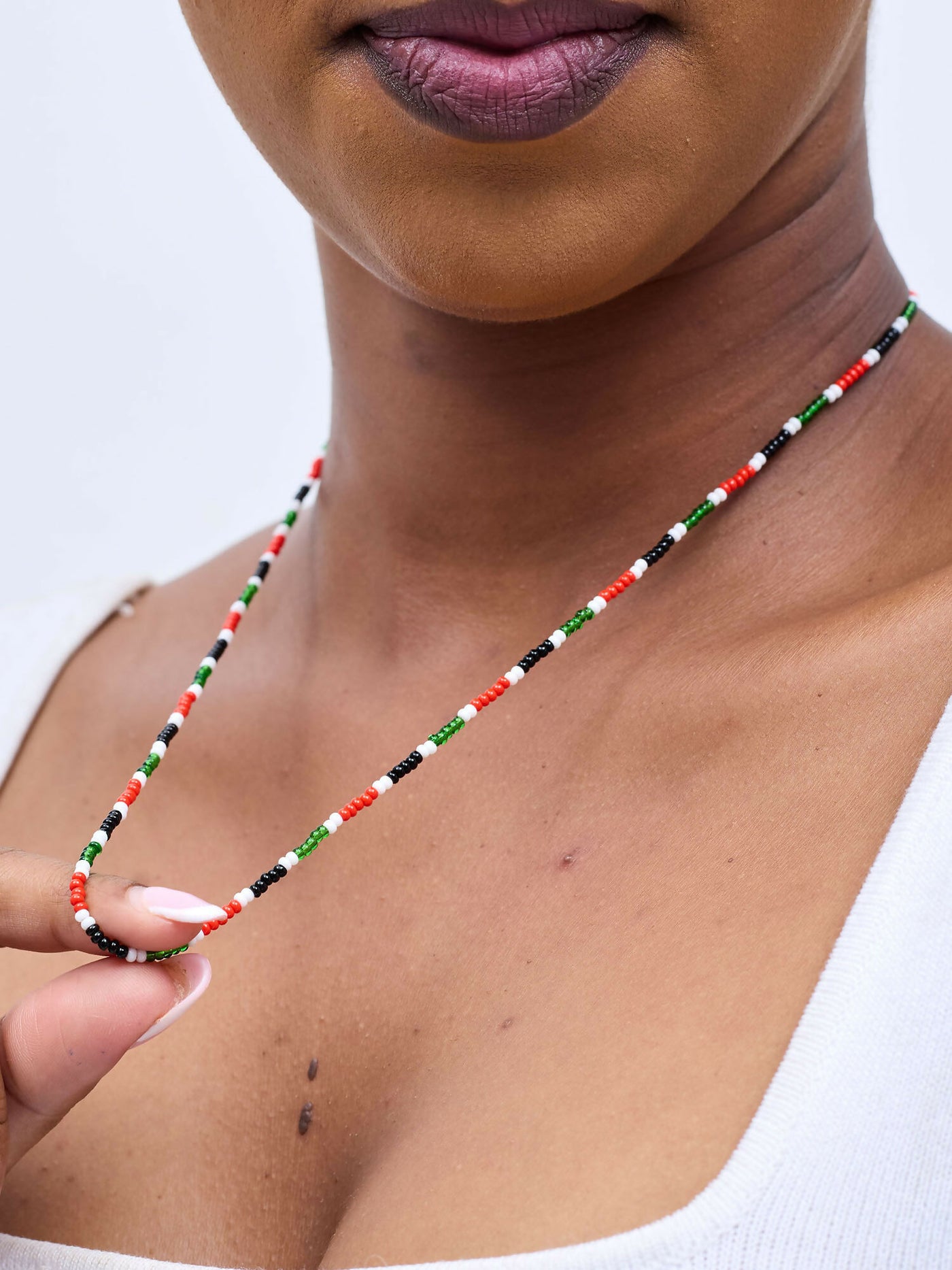 Dianaah J Beaded Necklace - Kenyan Flag - Shopzetu