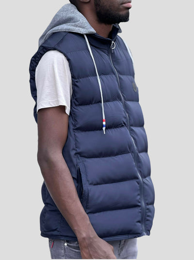 Stylish Brothers Heavy Puff Half Jacket - Blue - Shopzetu
