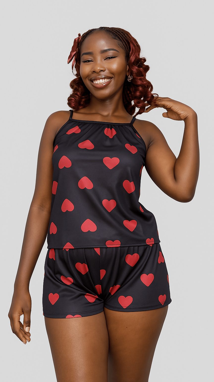 Warigia Creations Silk Pajamas Set - Black - Shopzetu