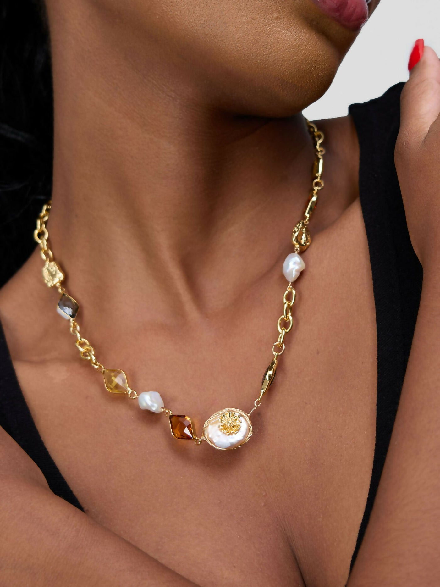Accessorize With Style Statement Necklace - Multicoloured - Shopzetu